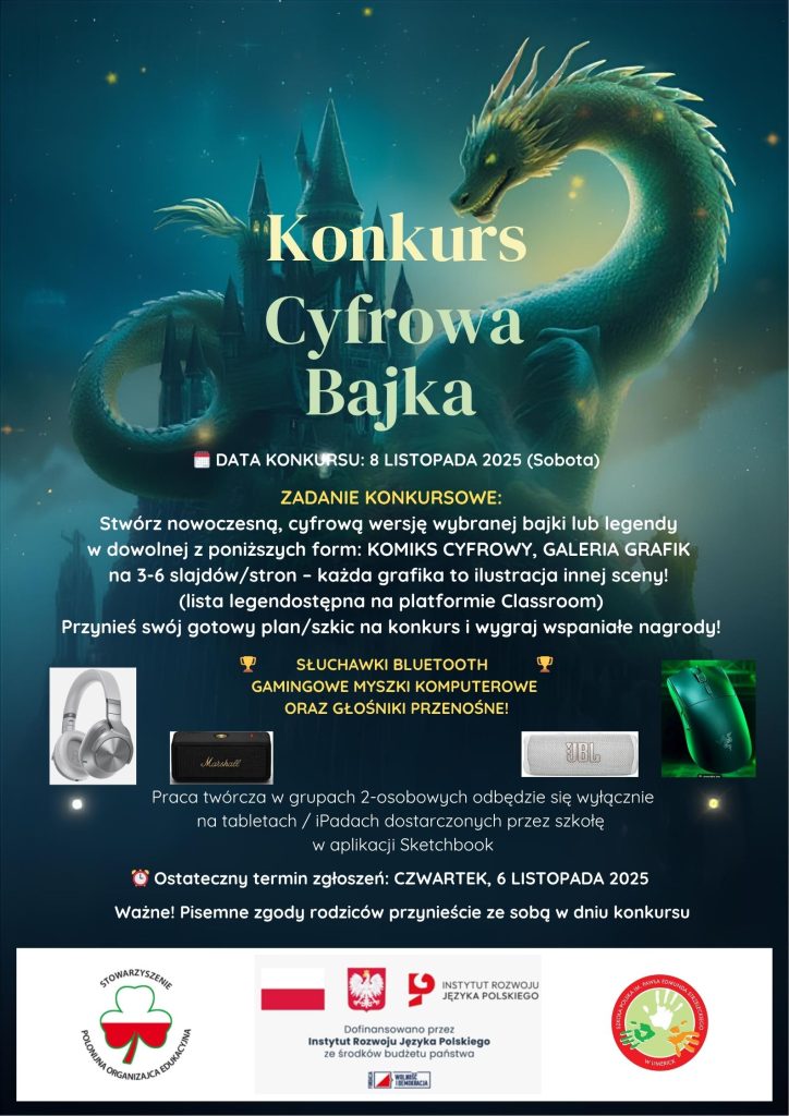 🎨 KONKURS „CYFROWA BAJKA”! 🎨